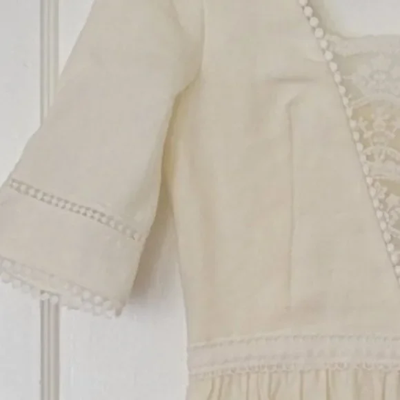 NWT BEDRA Vintage Under the Tuscan Sky Edwardian Midi Dress, XS, Linen, Wedding - Picture 9 of 16